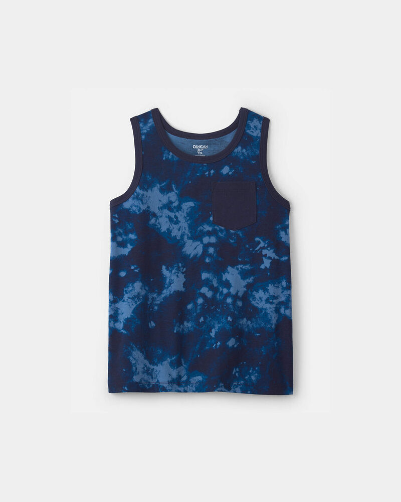 Boys Tie-Dye Pocket Tank Top - Navy, image 1 of 3 slides