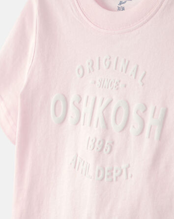 Tout-petit fille - T-shirt &agrave; manches courtes &agrave; imprim&eacute; logo OskKosh - Rose, 