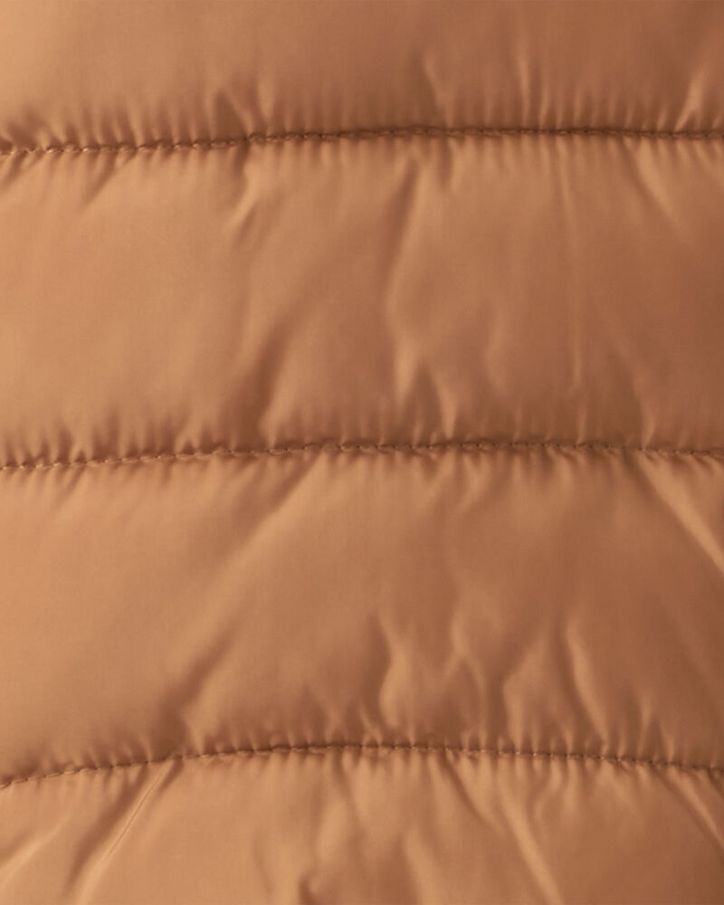 Toddler Boy Midweight Packable Puffer - Brown, image 4 of 4 slides