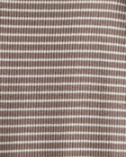 Baby Organic Cotton Sleep & Play Pyjamas in Brown Stripes, image 3 of 5 slides