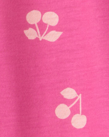 Filles - Robes de nuit à manches longues en imprimé cerise - Rose, 