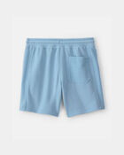 Gar&ccedil;ons - Short en jersey bouclette, style universitaire - Bleu, image 2 sur 3 diapositives