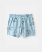 Toddler Boy Helicopter French Terry Shorts - Blue, image 2 of 4 slides