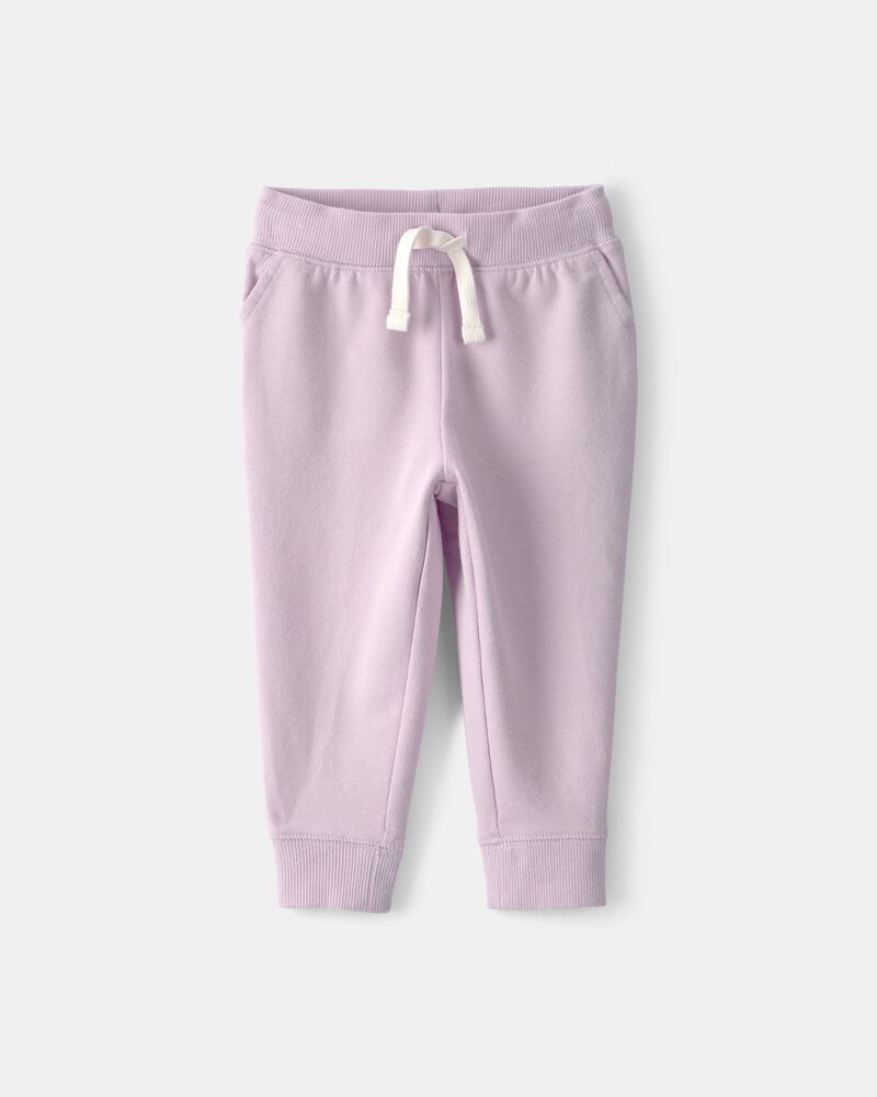B&eacute;b&eacute; fille - Pantalon de jogging en tricot avec cordon de serrage - Mauve, image 1 sur 3 diapositives