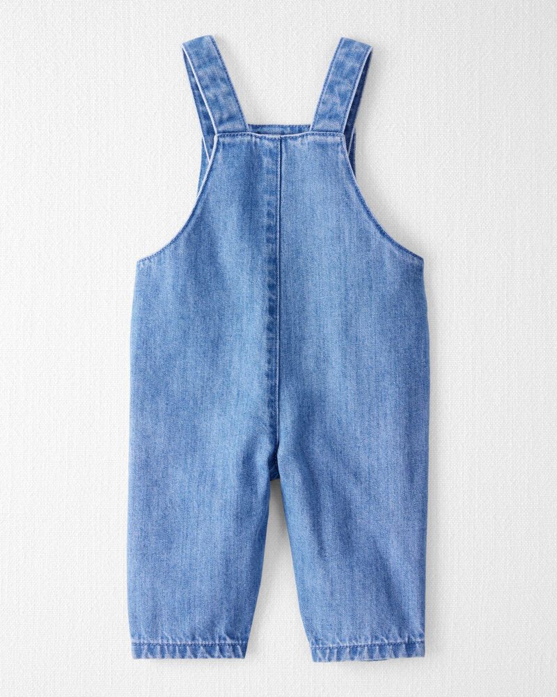 Baby Organic Cotton Chambray Overalls, image 2 of 6 slides