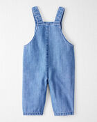 Baby Organic Cotton Chambray Overalls, image 2 of 6 slides