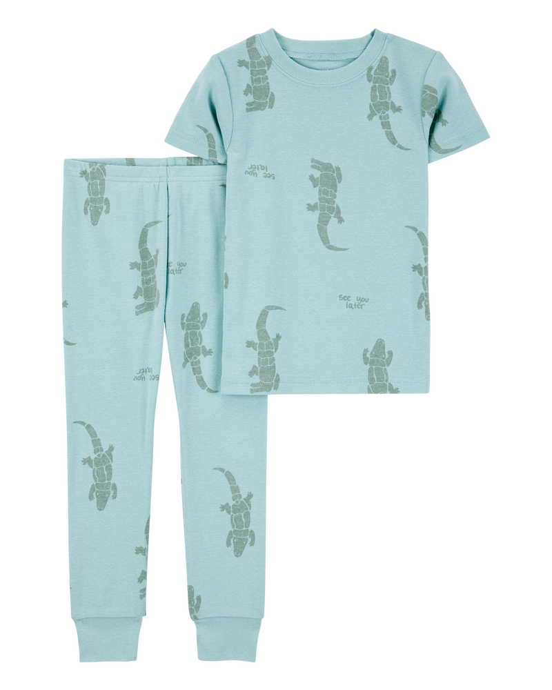 Toddler Boy 2-Piece Alligator Print 100% Snug Fit Cotton Pyjamas, image 1 of 3 slides