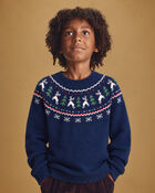 Jeune - Chandail tricot motif jacquard en coton biologique, image 4 sur 5 diapositives