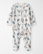 Baby Organic Cotton Safari-Print Sleeper, image 1 of 4 slides