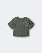 Tout-petit fille - T-shirt &agrave; coupe asym&eacute;trique &laquo;Hide and Seek&raquo; - Vert olive, image 2 sur 6 diapositives