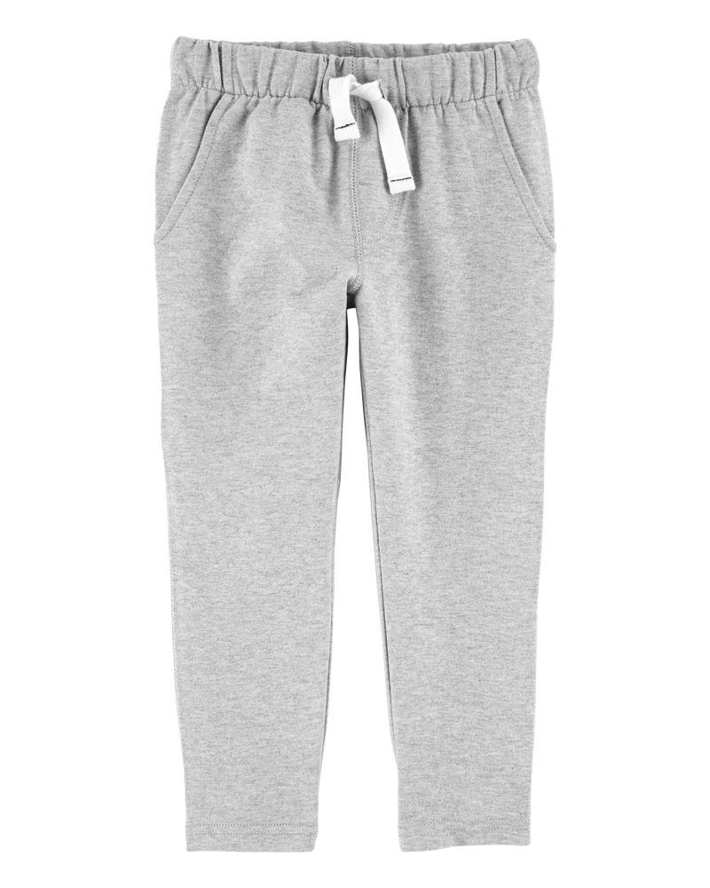 Pull-On French Terry Pants, image 1 of 3 slides