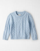 Toddler Organic Cotton Cable Knit Sweater, image 1 of 4 slides