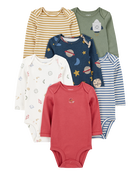 Baby 6-Pack Long-Sleeve Original Bodysuits, image 1 of 8 slides
