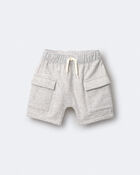 Tout-petit gar&ccedil;on - Short cargo en jersey bouclette - Gris chin&eacute;, image 2 sur 6 diapositives