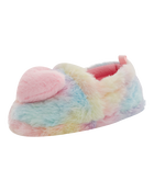 Rainbow Heart Faux Fur Loafer Slippers, image 6 of 6 slides