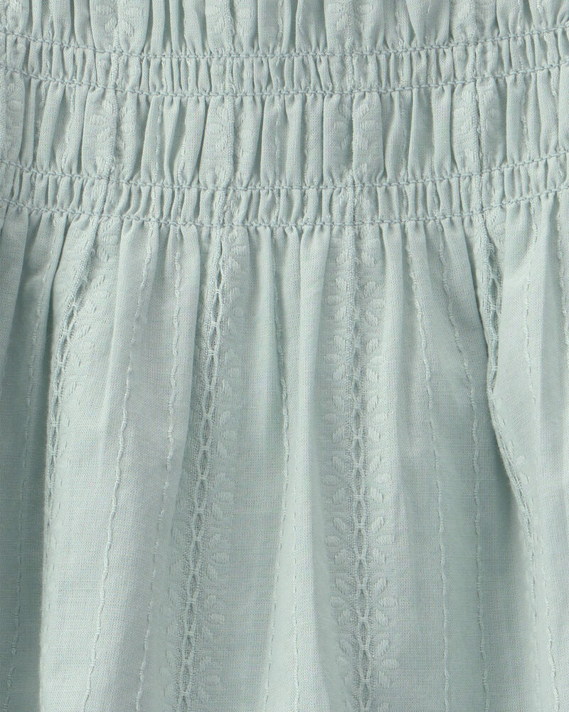 Girls Smocked Tank Top - Sage Green, image 3 of 4 slides