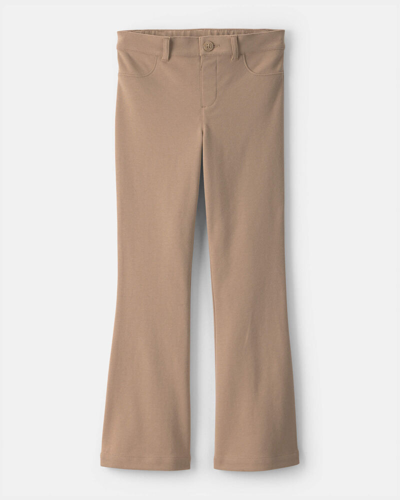 Girls Flare Uniform Pants - Khaki, image 1 of 4 slides