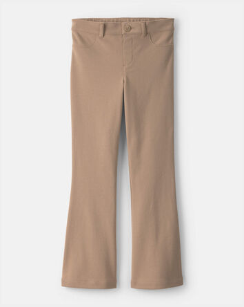 Girls Flare Uniform Pants - Khaki, 