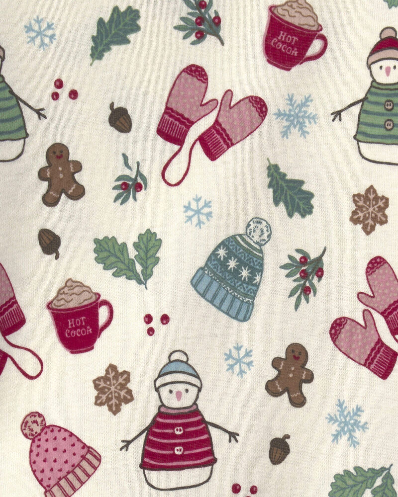 B&eacute;b&eacute; fille - Pyjama 2 pi&egrave;ces en coton biologique au motif D&eacute;cor hivernal, image 3 sur 3 diapositives
