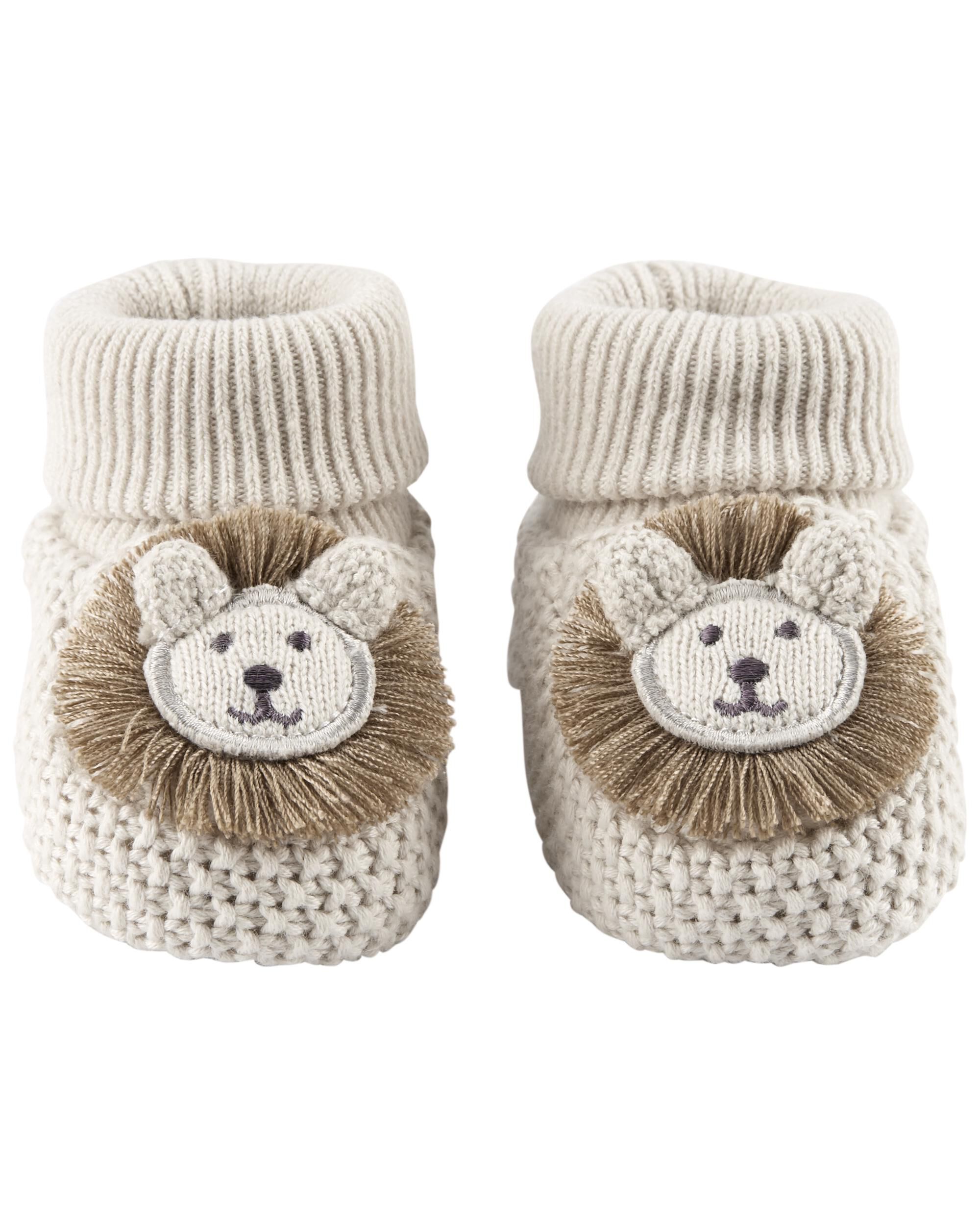 Tan Lion Crochet Booties Carter s Oshkosh Canada