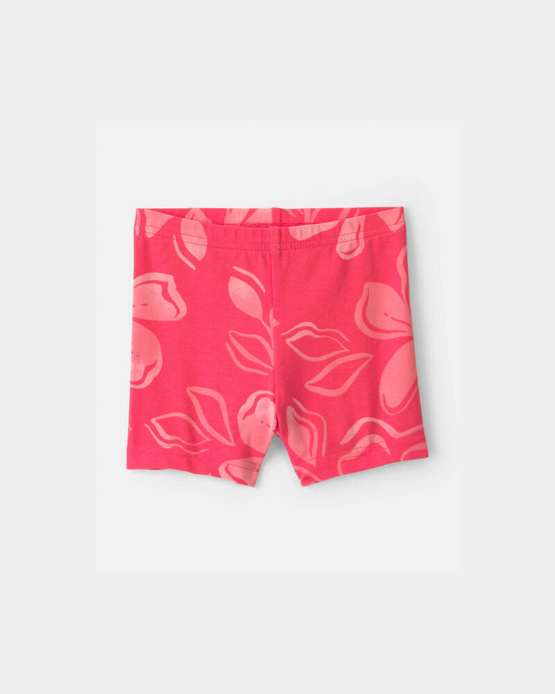 B&eacute;b&eacute; fille - Short de cycliste &agrave; motif floral - Corail, image 1 sur 3 diapositives