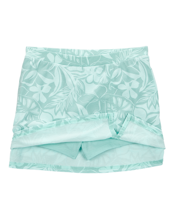 Enfant Jupe-short de golf à fleurs - Bleu, 