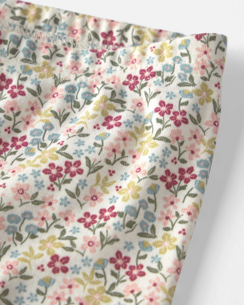B&eacute;b&eacute; fille - Pyjama 2 pi&egrave;ces en coton biologique &agrave; motif floral, image 2 sur 3 diapositives