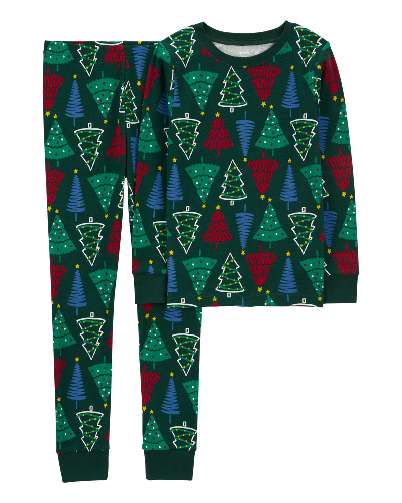Green Kid 2 Piece Christmas Tree 100 Snug Fit Cotton Pyjamas Carter s Oshkosh Canada