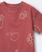 Toddler Relaxed Tee in Snack Print - Red, image 2 of 2 slides