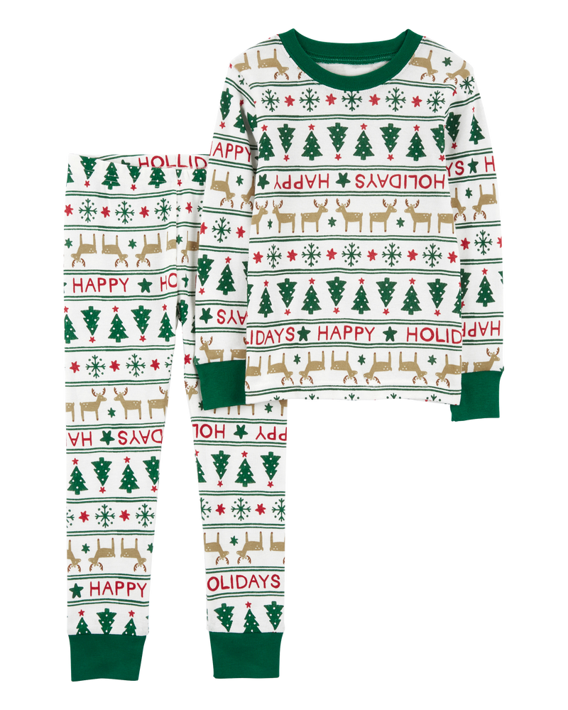 Baby Girls Baby 2 Piece Fair Isle 100 Cotton Snug Fit Pyjamas 24M Carter s