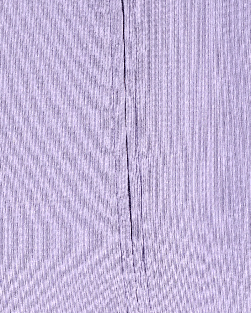 Bébé fille - Grenouillère PurelySoft à fermeture à glissière à 2 sens de couleur unie - Mauve, image 4 sur 6 diapositives