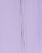 Bébé fille - Grenouillère PurelySoft à fermeture à glissière à 2 sens de couleur unie - Mauve, image 4 sur 6 diapositives