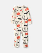 B&eacute;b&eacute; - Pyjama ajust&eacute; 1 pi&egrave;ce &agrave; pieds &agrave; motif d&rsquo;Halloween - Cr&egrave;me, image 2 sur 4 diapositives
