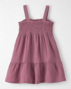 Tout-petit fille - Robe en gaze &agrave; smocks en coton biologique, image 4 sur 6 diapositives