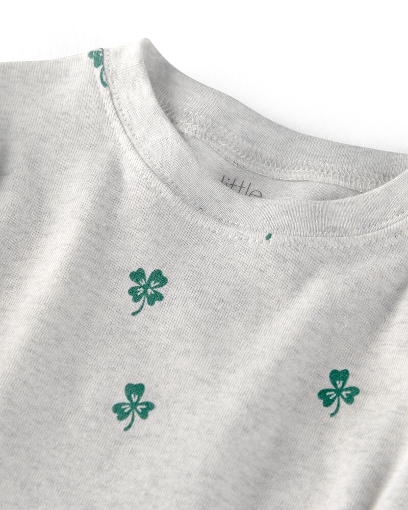 Toddler Organic Cotton Pyjamas in Lucky Clovers Print, image 2 of 4 slides