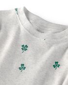 Toddler Organic Cotton Pyjamas in Lucky Clovers Print, image 2 of 4 slides