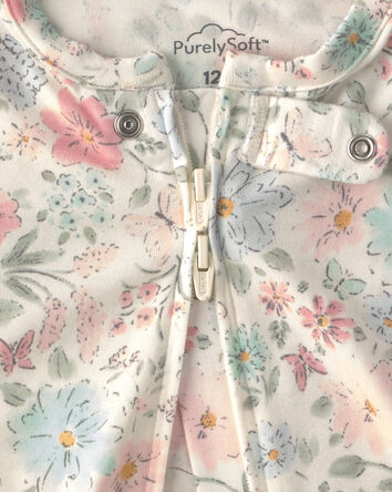Baby Girl 2-Pack PurelySoft&trade; Butterfly Garden 1-Piece Pyjamas, 