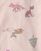 B&eacute;b&eacute; fille - Emballage 2 cache-couches manches longues PurelySoft🅪 &agrave; motif Woodland - Rose, image 5 sur 5 diapositives