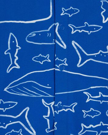 Whale Snap-Up Romper, 