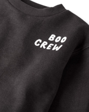 Toddler Organic Cotton 'Boo Crew' French Terry Sweatshirt, 