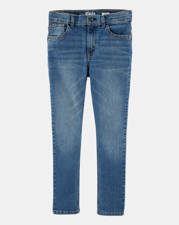 Gar&ccedil;ons - Jean &agrave; jambe ajust&eacute; d&eacute;lav&eacute; bleu moyen, 