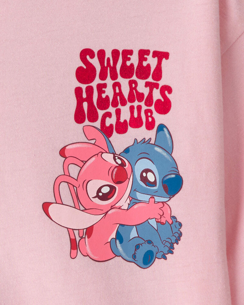 Filles - Haut &laquo;Sweet Hearts Club&raquo; Disney&copy; Lilo & Stitch de la Saint-Valentin &ndash; Rose, image 3 sur 4 diapositives
