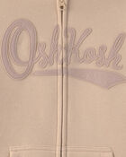 Gar&ccedil;ons - Chandail &agrave; capuchon &agrave; fermeture &agrave; glissi&egrave;re, logo OshKosh - Beige, image 2 sur 2 diapositives
