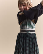 Toddler Girl Avenue Twirl&trade; Midi Skirt in Plaid - Green/Black, image 4 of 7 slides