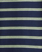 Toddler Boy Striped Long-Sleeve T-Shirt - Navy/Green, image 2 of 3 slides