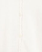 Kid Wave Trim Cardigan Sweater - Ivory, image 2 of 3 slides