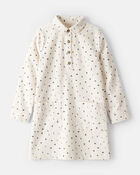 Girls Floral Corduroy Dress - Ivory, image 1 of 4 slides