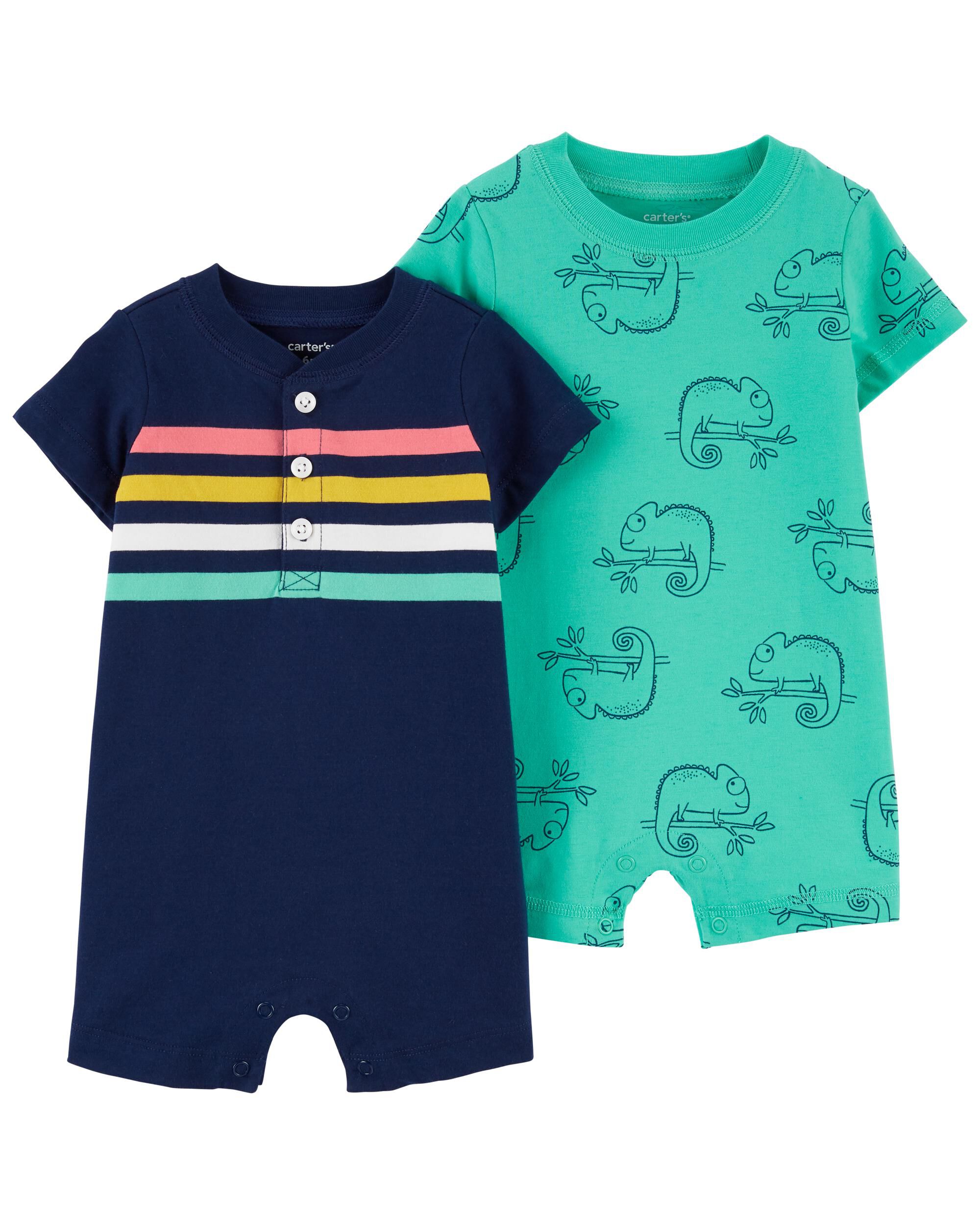 2 Pack Cotton Rompers