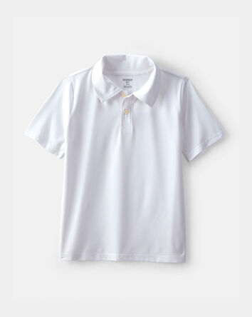 Boys Active Uniform Polo Shirt - White, 