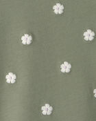 Tout-petit fille - Haut brod&eacute; &agrave; fleurs - Vert, image 3 sur 3 diapositives